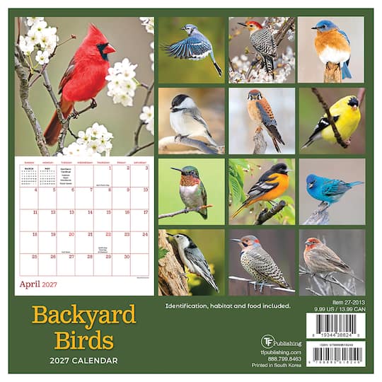 2027 Backyard Birds Mini Calendar